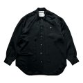 【30%OFF】DAIRIKU/"D" Satin Scarf Tie Shirt（Black）［サテンスカーフタイシャツ-24秋冬］