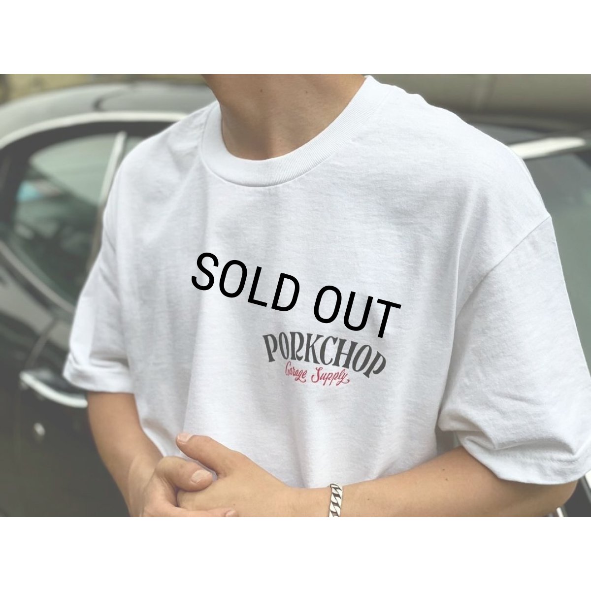 画像5: PORKCHOP/PORK BACK TEE（WHITE）［プリントT-24春夏］ (5)