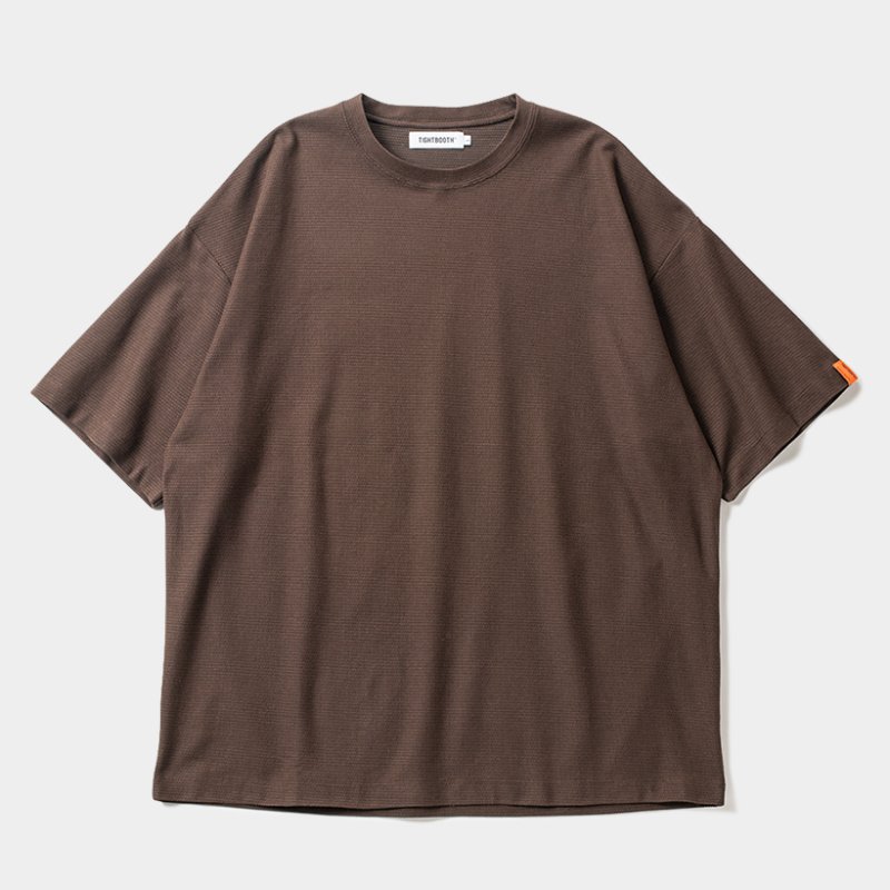画像1: TIGHTBOOTH/HONEYCOMB BORDER T-SHIRT（Brown）［ハニカムボーダーT-24夏］