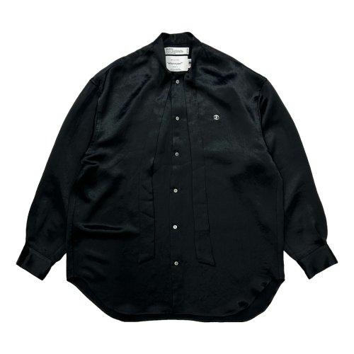 他の写真1: 【30%OFF】DAIRIKU/"D" Satin Scarf Tie Shirt（Black）［サテンスカーフタイシャツ-24秋冬］