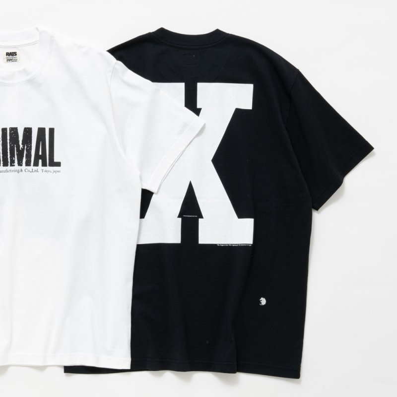 画像2: RATS/ANIMAL X TEE（BLACK）［プリントT-24春夏］