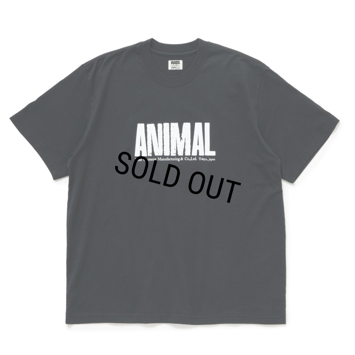 画像1: RATS/ANIMAL X TEE（BLACK）［プリントT-24春夏］ (1)