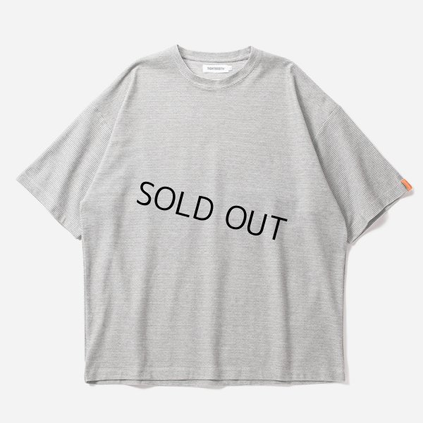 画像1: TIGHTBOOTH/HONEYCOMB BORDER T-SHIRT（Grey）［ハニカムボーダーT-24夏］