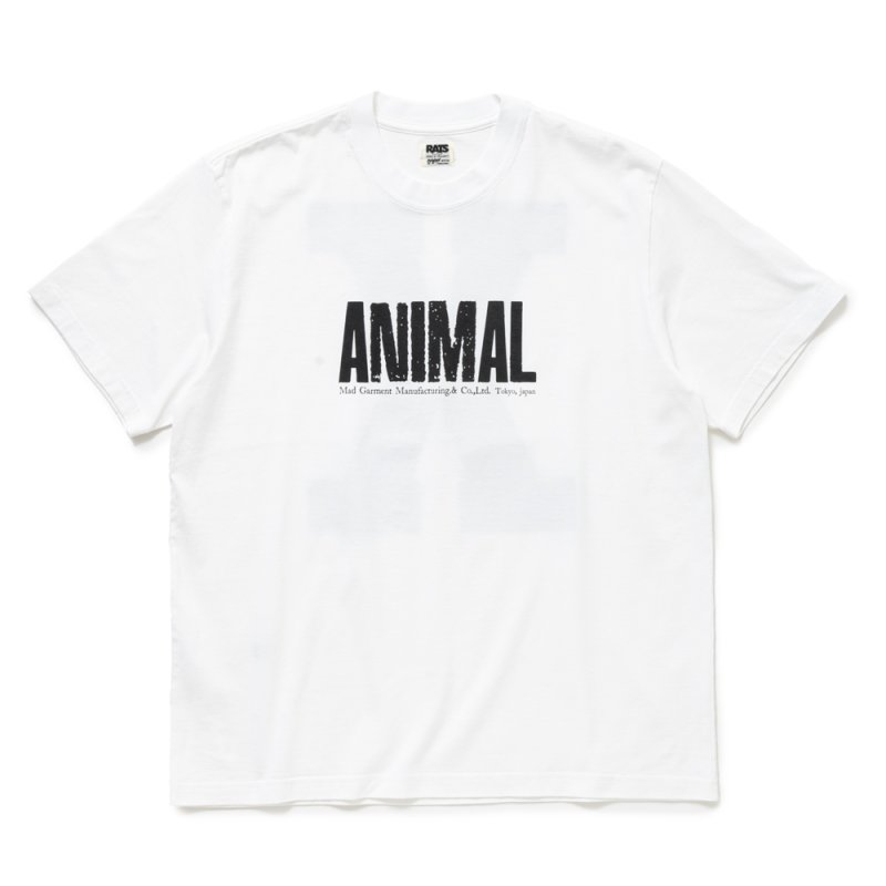 画像1: 【40%OFF】RATS/ANIMAL X TEE（WHITE）［プリントT-24春夏］