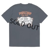 PORKCHOP/PORK BACK TEE（NAVY）［プリントT-24春夏］