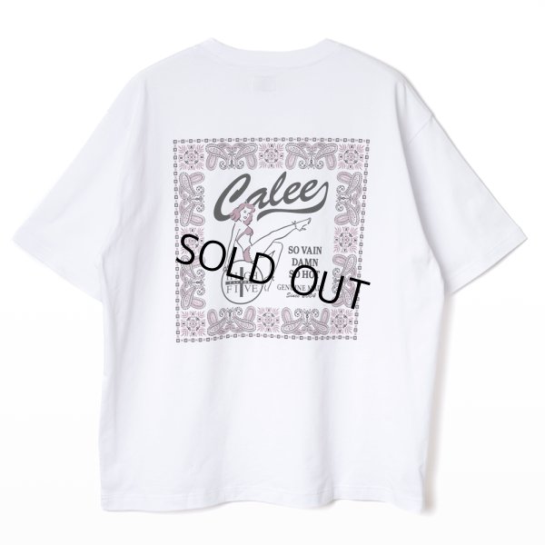 画像1: CALEE/× HIGH FIVE FACTORY CAL RETRO GIRL BANDANNA TEE（WHITE）［プリントT-24春夏］