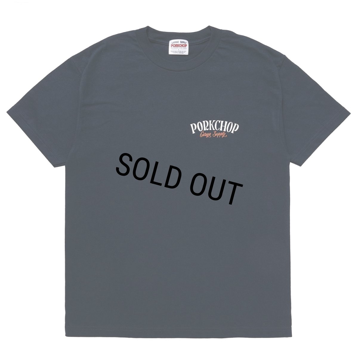 画像2: PORKCHOP/PORK BACK TEE（NAVY）［プリントT-24春夏］ (2)