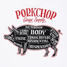 画像4: PORKCHOP/PORK BACK TEE（WHITE）［プリントT-24春夏］ (4)