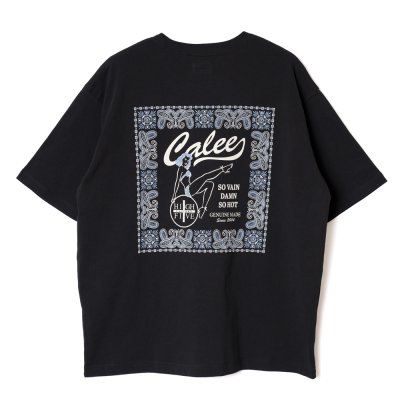 画像2: CALEE/× HIGH FIVE FACTORY CAL RETRO GIRL BANDANNA TEE（BLACK）［プリントT-24春夏］