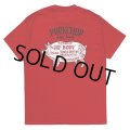 PORKCHOP/PORK BACK TEE（RED）［プリントT-24春夏］