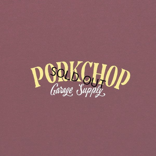 画像3: PORKCHOP/PORK BACK TEE（BURGUNDY）［プリントT-24春夏］