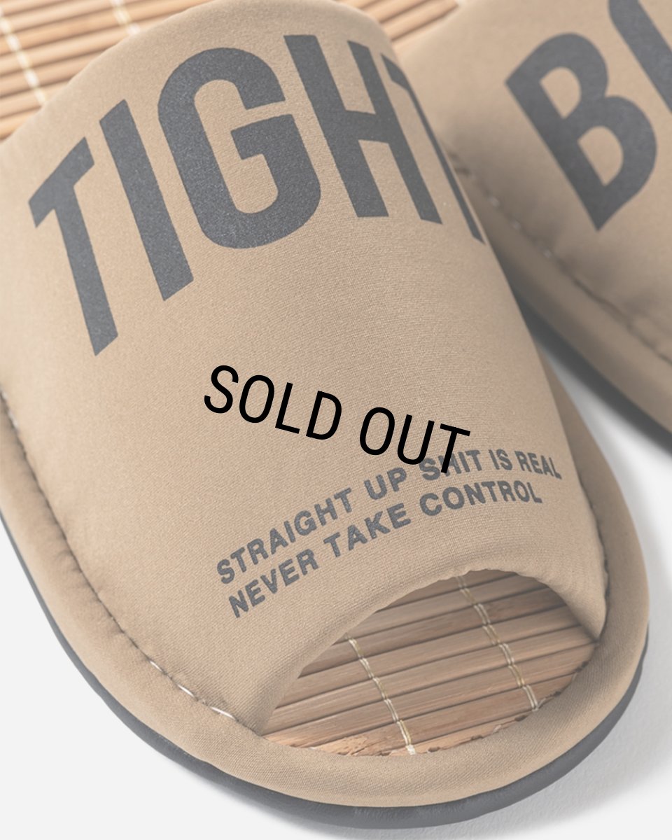 画像7: 【30%OFF】TIGHTBOOTH/BIG LABEL ROOM SANDAL（Khaki）［ルームサンダル-24夏］ (7)