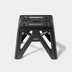 画像2: 【30%OFF】TIGHTBOOTH/LABEL LOGO FOLDING STOOL（Black）［フォールディングスツール-24夏］ (2)