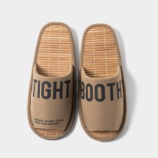 画像2: 【30%OFF】TIGHTBOOTH/BIG LABEL ROOM SANDAL（Khaki）［ルームサンダル-24夏］ (2)