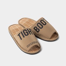 画像1: 【30%OFF】TIGHTBOOTH/BIG LABEL ROOM SANDAL（Khaki）［ルームサンダル-24夏］ (1)