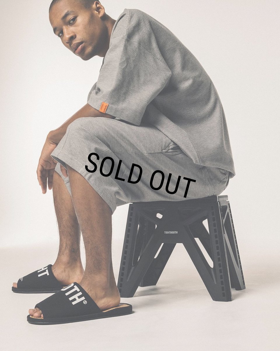 画像5: TIGHTBOOTH/BIG LABEL ROOM SANDAL（Black）［ルームサンダル-24夏］ (5)