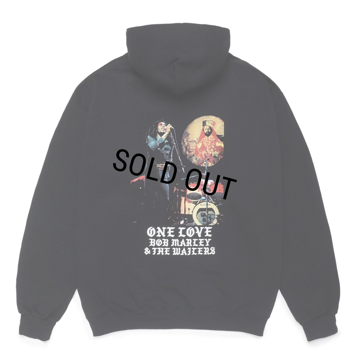 画像1: WACKO MARIA/BOB MARLEY / HOODED SWEAT SHIRT（BLACK）［プルオーバーパーカー-24秋冬］ (1)