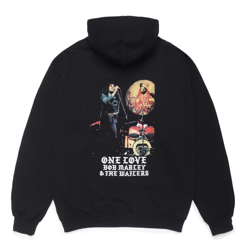 画像2: WACKO MARIA/BOB MARLEY / HOODED SWEAT SHIRT（BLACK）［プルオーバーパーカー-24秋冬］