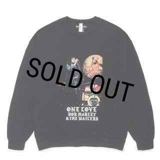 WACKO MARIA/BOB MARLEY / SWEAT SHIRT（BLACK）［クルースウェット-24