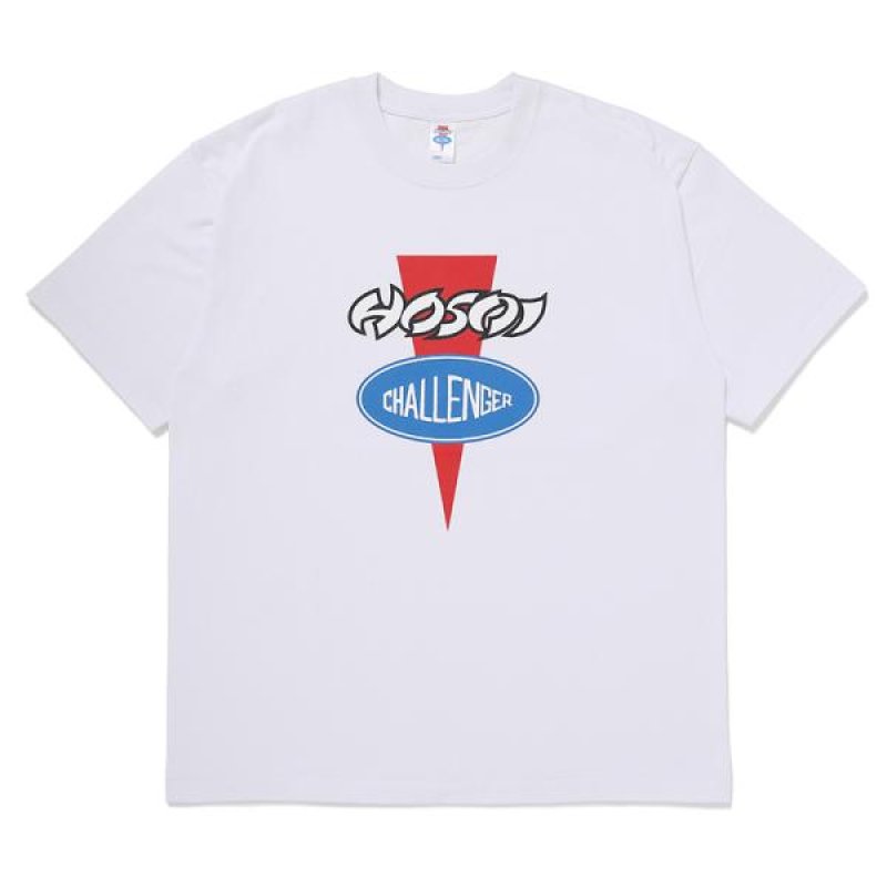 画像1: CHALLENGER/FRONT LOGO TEE（×HOSOI）（WHITE）［プリントT-24秋冬］