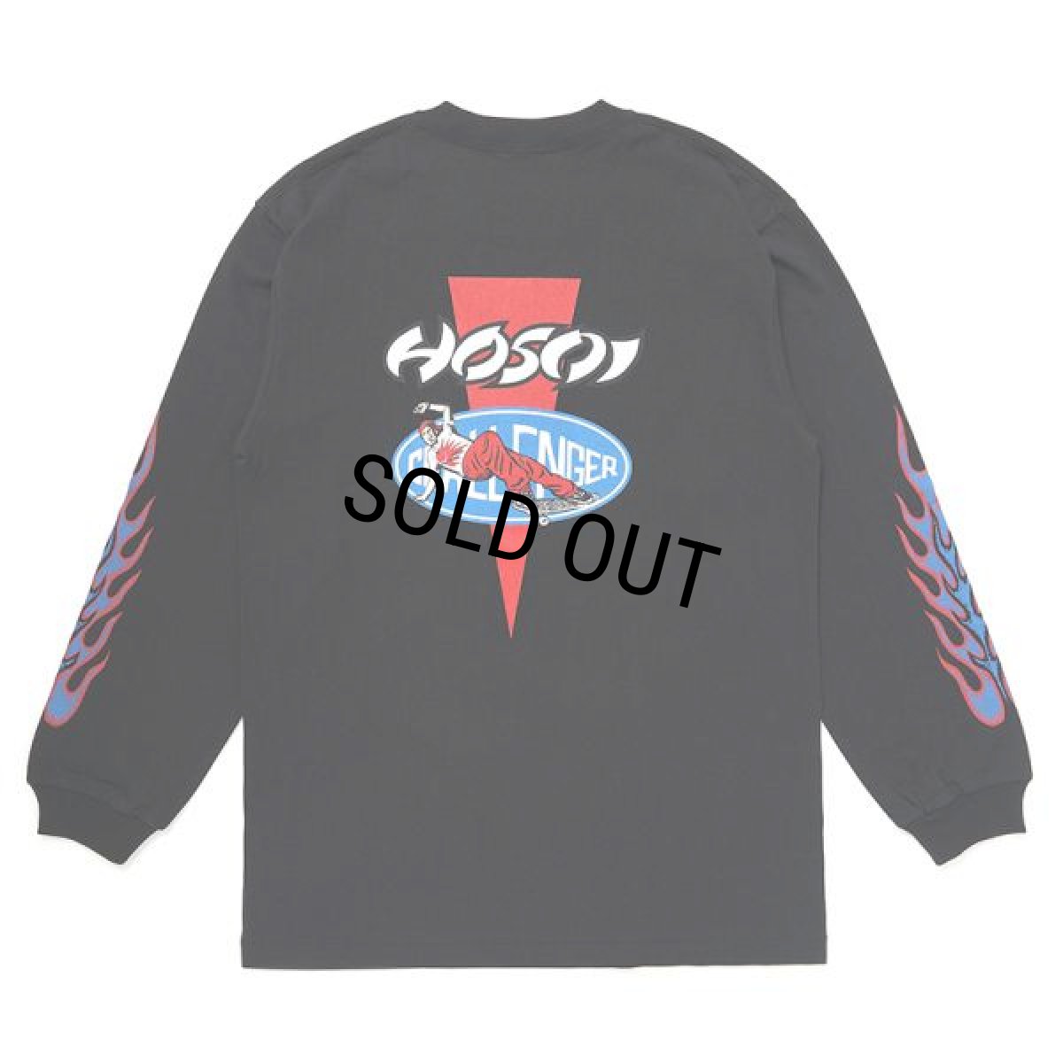 画像1: CHALLENGER/LOGO L/S TEE（×HOSOI）（BLACK）［プリント長袖T-24秋冬］ (1)