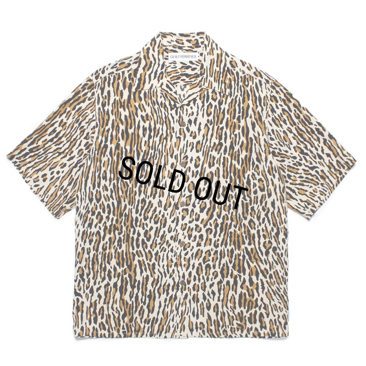 画像1: WACKO MARIA/LEOPARD HAWAIIAN SHIRT（BEIGE）［レオパードハワイアンシャツ-24秋冬］ (1)