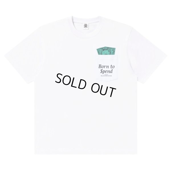 画像1: BlackEyePatch/BORN TO SPEND POCKET TEE（WHITE）