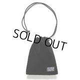 WACKO MARIA/VELVET DRAWSTRING BAG（BLACK）［ドローストリングバッグ-24秋冬］