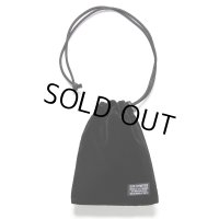 WACKO MARIA/VELVET DRAWSTRING BAG（BLACK）［ドローストリングバッグ-24秋冬］