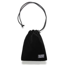 画像1: WACKO MARIA/VELVET DRAWSTRING BAG（BLACK）［ドローストリングバッグ-24秋冬］ (1)