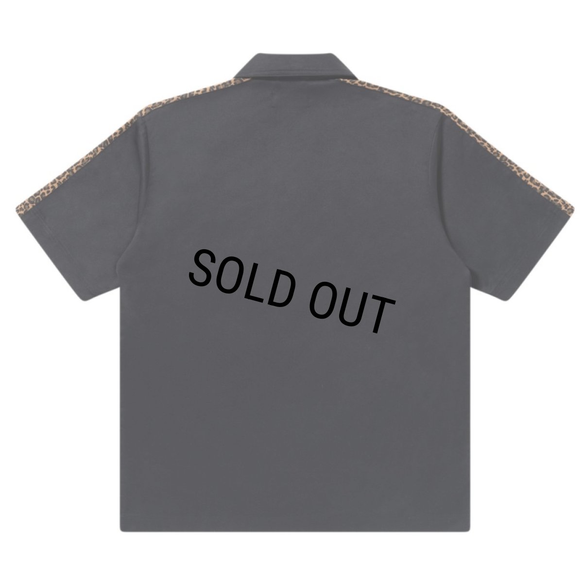 画像2: BlackEyePatch/LEOPARD BORDERED S/S WORK SHIRT（BLACK） (2)