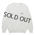 WACKO MARIA/COTTON KNIT SWEATER（GRAY）［コットンニットセーター-24秋冬］