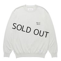 WACKO MARIA/COTTON KNIT SWEATER（GRAY）［コットンニットセーター-24秋冬］