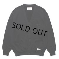 WACKO MARIA/COTTON KNIT CARDIGAN（BLACK）［コットンニットカーディガン-24秋冬］