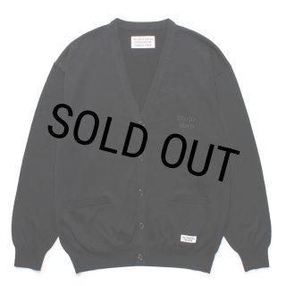 WACKO MARIA コットンカーディガン WACKO MARIA/COTTON KNIT CARDIGAN(BLACK)[コットンニット