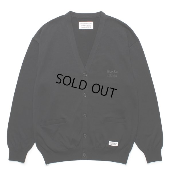 画像1: WACKO MARIA/COTTON KNIT CARDIGAN（BLACK）［コットンニットカーディガン-24秋冬］