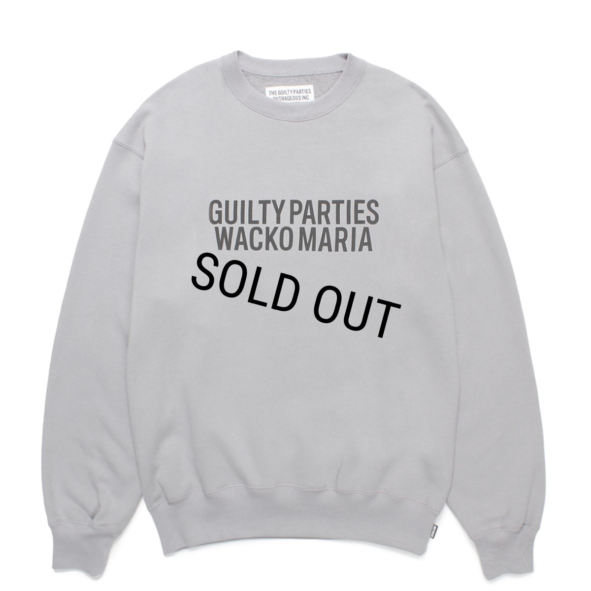 画像1: WACKO MARIA/MIDDLE WEIGHT CREW NECK SWEAT SHIRT（GRAY）［クルーネックスウェット-24秋冬］ (1)