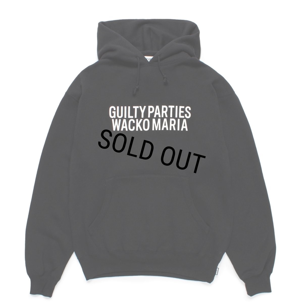 画像1: WACKO MARIA/MIDDLE WEIGHT PULL OVER HOODED SWEAT SHIRT（BLACK）［プルオーバーパーカー-24秋冬］ (1)