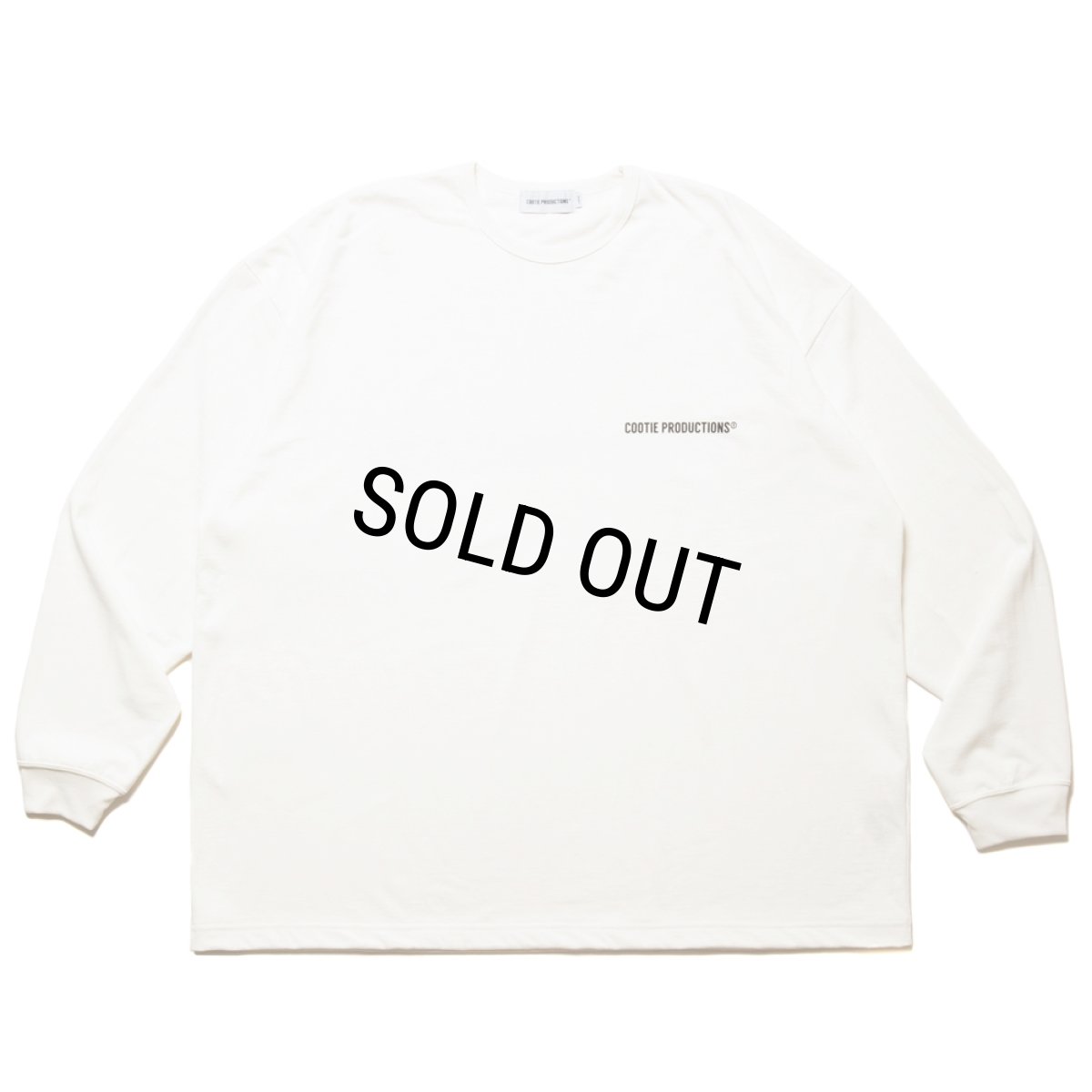 画像2: COOTIE PRODUCTIONS/Dry Tech Jersey Oversized L/S Tee（White）［ドライテックオーバーサイズ長袖T-24秋冬］ (2)