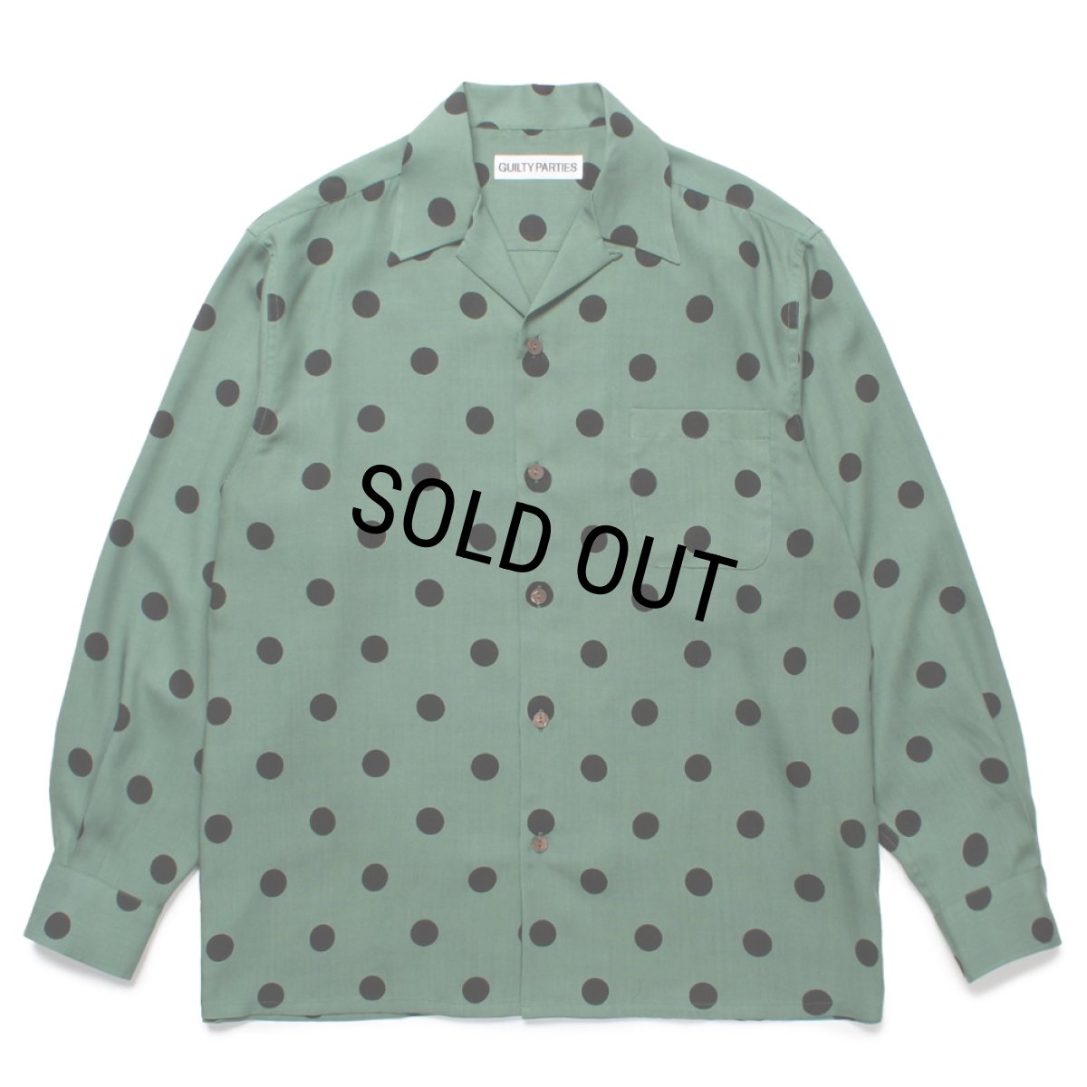 画像1: WACKO MARIA/DOTS HAWAIIAN SHIRT（GREEN）［ドットハワイアンシャツ-24秋冬］ (1)