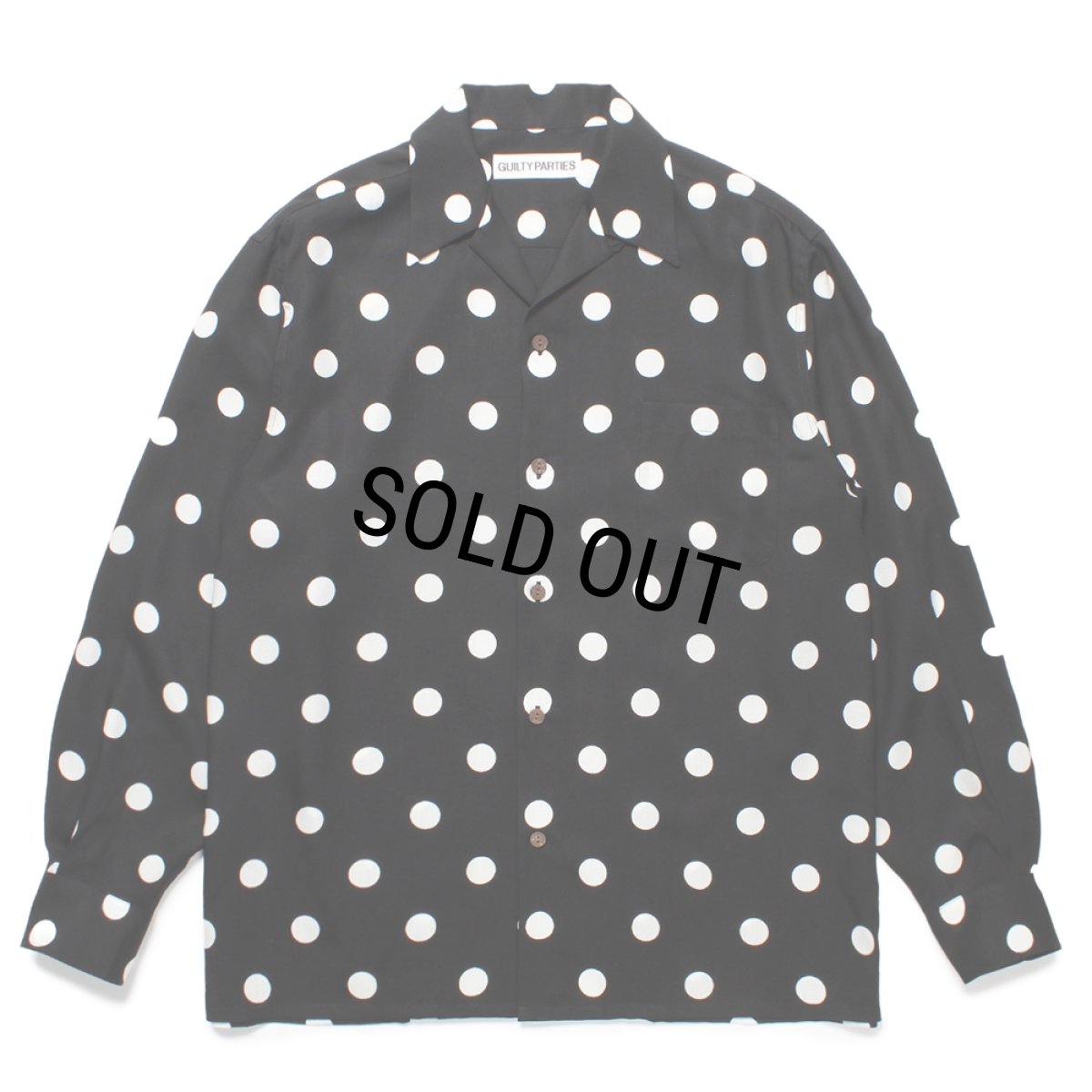 画像1: WACKO MARIA/DOTS HAWAIIAN SHIRT（BLACK）［ドットハワイアンシャツ-24秋冬］ (1)