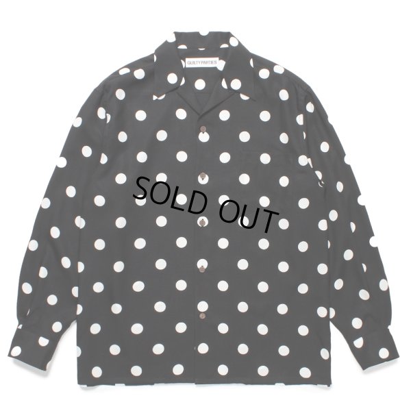 画像1: WACKO MARIA/DOTS HAWAIIAN SHIRT（BLACK）［ドットハワイアンシャツ-24秋冬］