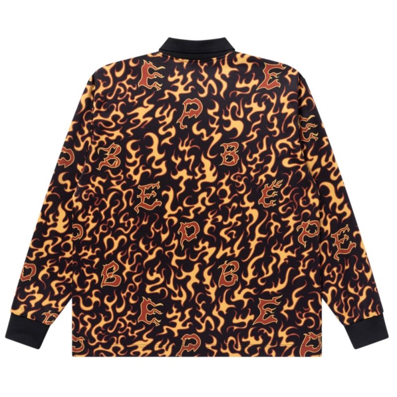 画像2: BlackEyePatch/FLAME PATTERNED GAME SHIRT(MULTI)