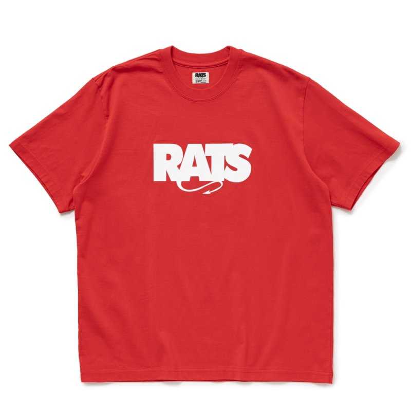 画像1: RATS/BOX LOGO WAY OF LIFE TEE（RED）［プリントT-24秋冬］