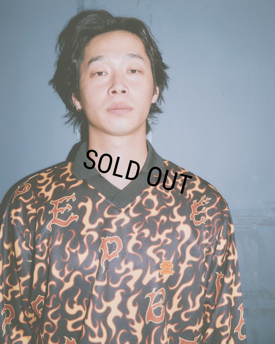 画像4: BlackEyePatch/FLAME PATTERNED GAME SHIRT(MULTI) (4)
