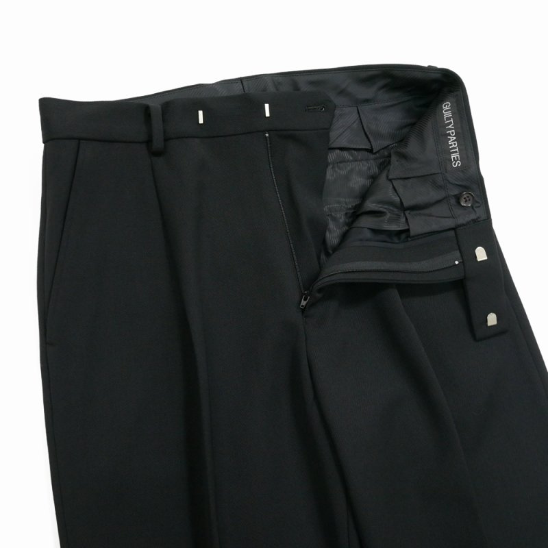 画像3: WACKO MARIA/PLEATED TROUSERS（BLACK）［ワンタックスラックス(TYPE-2)-24秋冬］