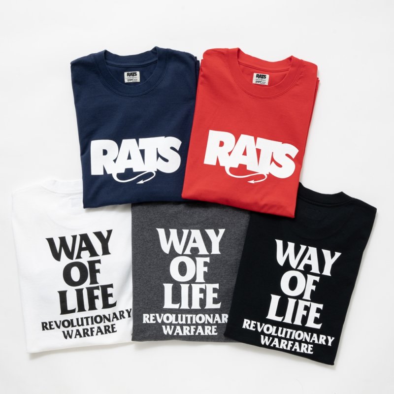 画像3: RATS/BOX LOGO WAY OF LIFE TEE（RED）［プリントT-24秋冬］