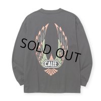 CALEE/VINTAGE TYPE WING LOGO L/S TEE ＜NATURALLY PAINT DESIGN＞（CHARCOAL）［プリント長袖T-24秋冬］