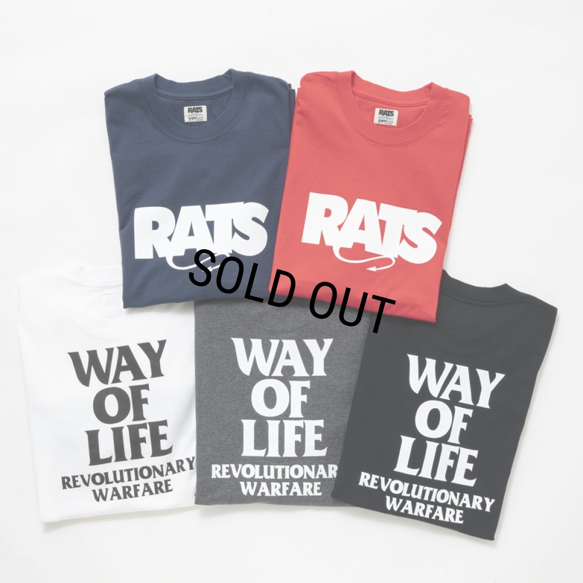 画像7: RATS/BOX LOGO WAY OF LIFE TEE（NAVY）［プリントT-24秋冬］ (7)