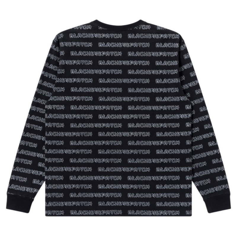 画像2: BlackEyePatch/KANJI BORDERED L/S TEE(BLACK)